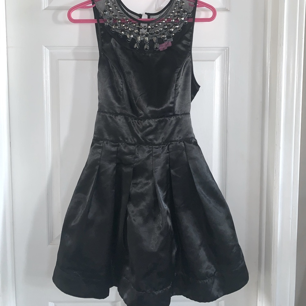 Black silk dress